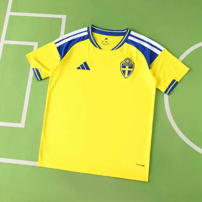 2026 Fifa World Cup Sweden Home Fan Version Jersey Photos gallery