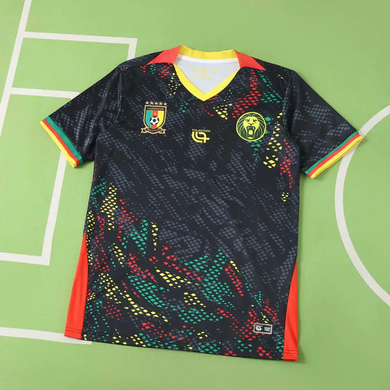 2026 The Republic Of Cameroon Black Fan Version Jersey Photos gallery