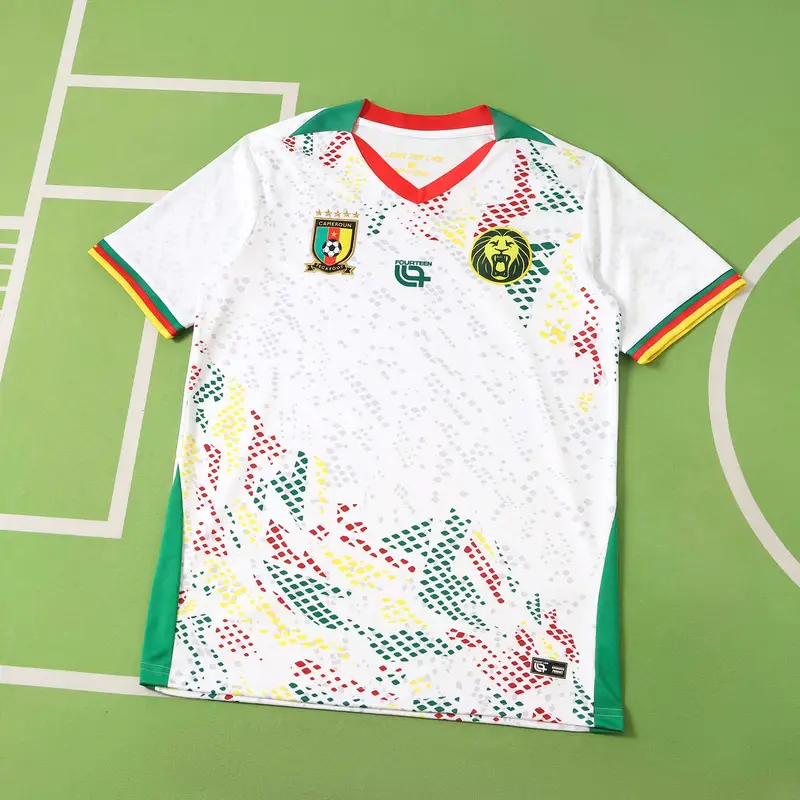 2026 The Republic Of Cameroon White Fan Version Jersey Photos gallery