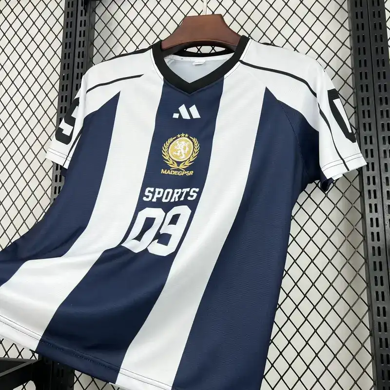 Unisex Light Blue Striped 2026 World Cup Style V Neck Soccer Jersey Jersey Photos gallery