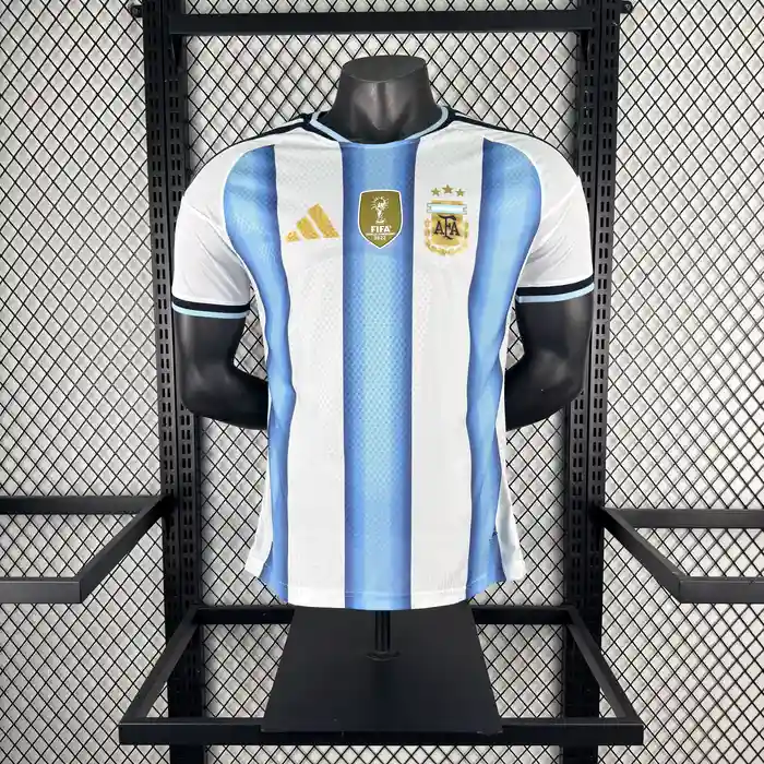 2627 Argentina Home Player Edition Jersey Photos gallery