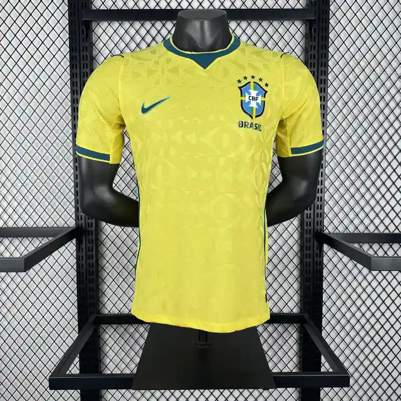2627 Brazil Home Player Edition Jersey Photos gallery