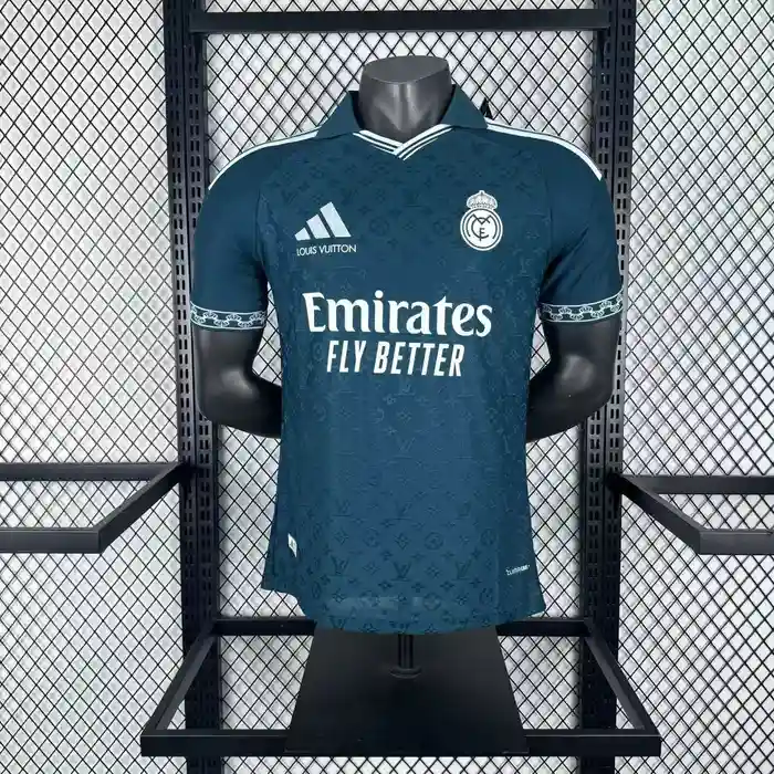 2627 Real Madrid Lv Dark Green Jersey Photos gallery